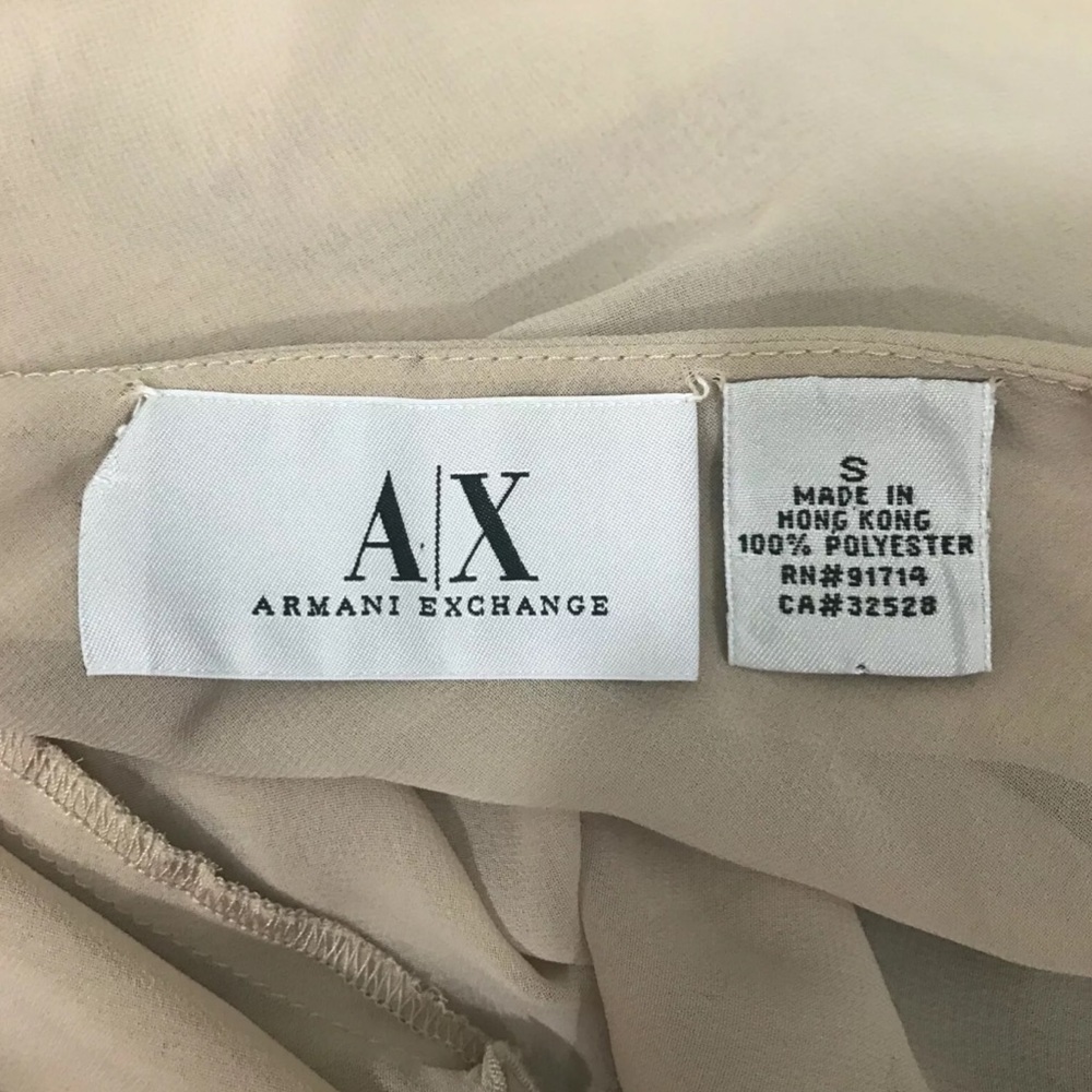 ARMANI EXCHANGE Beige Flowy Halter Top - Picture 5 of 5